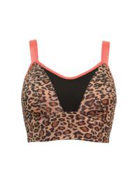 Pour Moi Energy Pulse Longline Padded Sports Leopard/Coral