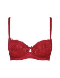 Aubade Aube Amoureuse Moulded Half Cup Bra in Rouge Amour