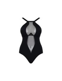 Scantilly by Curvy Kate Swerve High Neck Wired Body Black