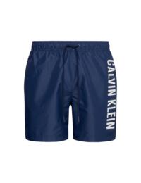 Calvin Klein Mens Medium Drawstring Swim Short Signature Navy