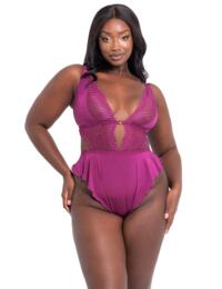  Scantilly by Curvy Kate After Hours Stretch Lace Teddy Orchid