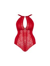 Scantilly by Curvy Kate Opulence Stretch Lace Body Ruby Red