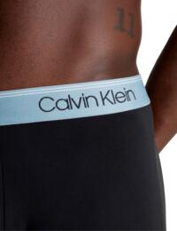 Calvin Klein Mens Micro Stretch Low Rise Trunks 3 Pack B-Black/Arona/Chesapeake Bay WB