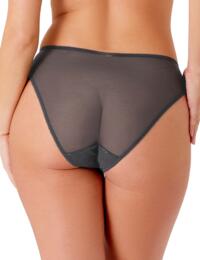 Gossard Glossies Lace Brief Charcoal