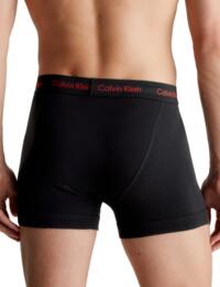 Calvin Klein Mens 3 pack Boxer Trunks Black / Pompian Red