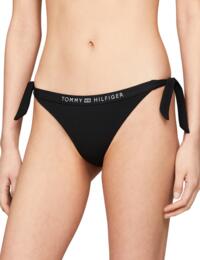 Tommy Hilfiger TH Tonal Logo Side Tie Bikini Brief Black 