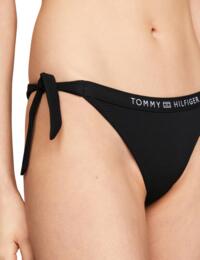 Tommy Hilfiger TH Tonal Logo Side Tie Bikini Brief Black 
