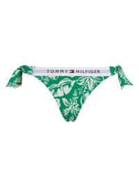 Tommy Hilfiger TH Original Cheeky Side Tie Bikini Brief Vintage Tropical Olympic Green