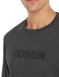 Calvin Klein Intense Power Crew Neck T-Shirt Charcoal Heather/Black Logo