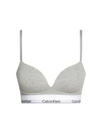 Calvin Klein Modern Cotton Plunge Push Up Bra Grey Heather 
