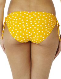 CW0038 Cleo Betty Drawstring Bikini Brief Yellow Spot - 0038 Yellow Spot