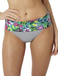 SW0877 Panache Elle Fold Bikini Pant Tropical Print - SW0877 White/Floral