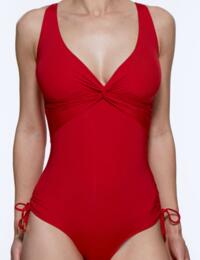 1227790 Lepel Capri V Neck Swimsuit Red - 1227790 Swimsuit