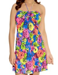 3259 Freya Floral Pop Bandeau Beach Dress - 3259 Beach Dress