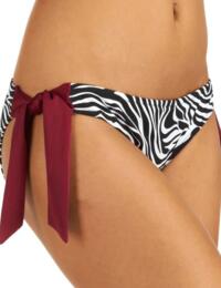 2504 Pour Moi Safari Tie Side Bikini Brief - 2504 Zebra Print