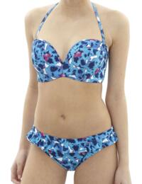 CW0209 Cleo Suki Frill Bikini Brief Floral  - CW0209 Blue Floral