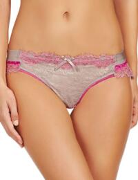 P37-2303 Pleasure State Roxie Solitaire Thong - P37-2303 Cloud Gray/Phlox Pink
