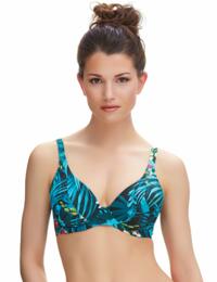 6104 Fantasie Seychelles Plunge Convertible Bikini Top Azure - 6104 Plunge Bikini Top